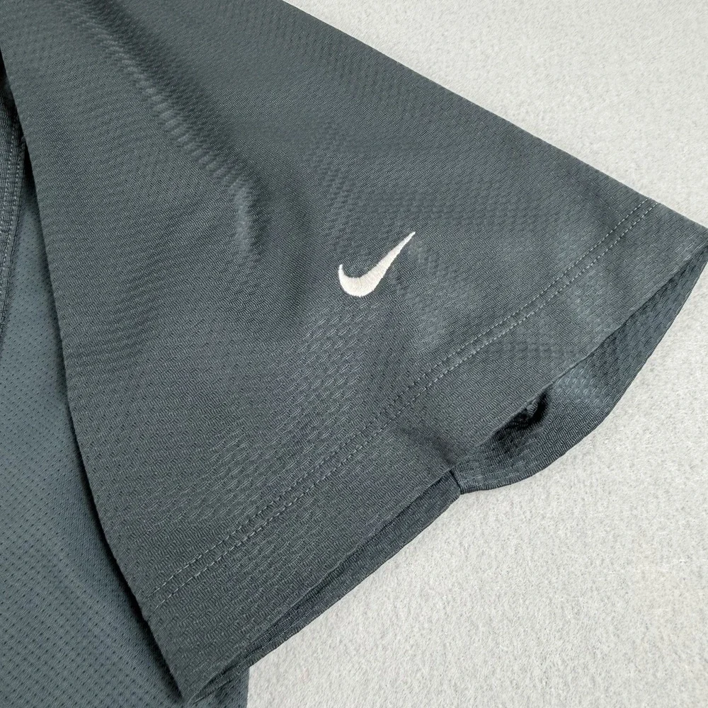 Nike Golf Polo Shirt Mens Large Gray Dri Fit Palmer Course La Cantera Logo